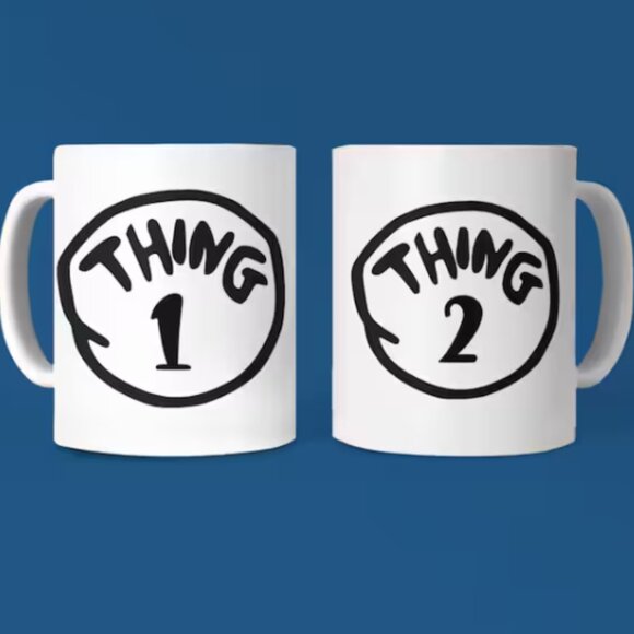 Thing 1 Thing 2 SVG Cut File,Thing Svg File, With Editable Design Cut File - Picture 2 of 2